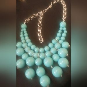 Fossil statement collar bib necklace chunky rolo chain oversized lobster clasp.